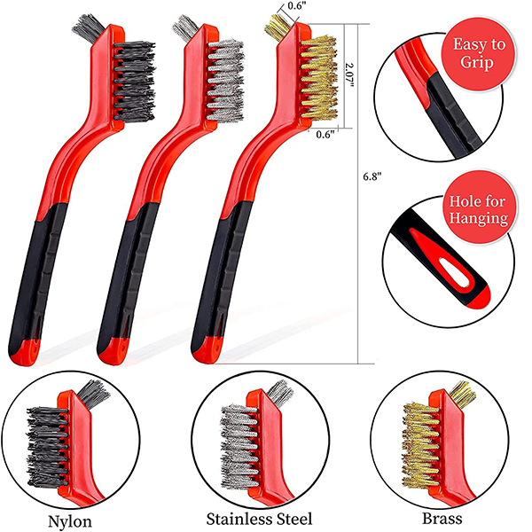 Deep Cleaning 3Pcs Wire Brush Set Deep Cleaning 3Pcs Wire Brush Set