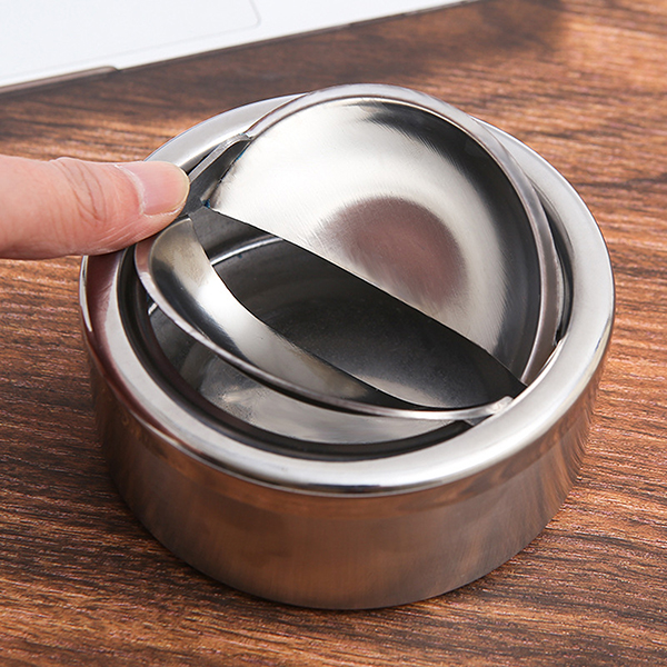 Flip Top Stainless Steel Ash Tray Flip Top Stainless Steel Ash Tray