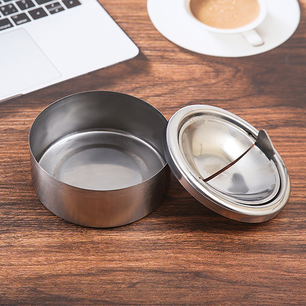 Flip Top Stainless Steel Ash Tray Flip Top Stainless Steel Ash Tray